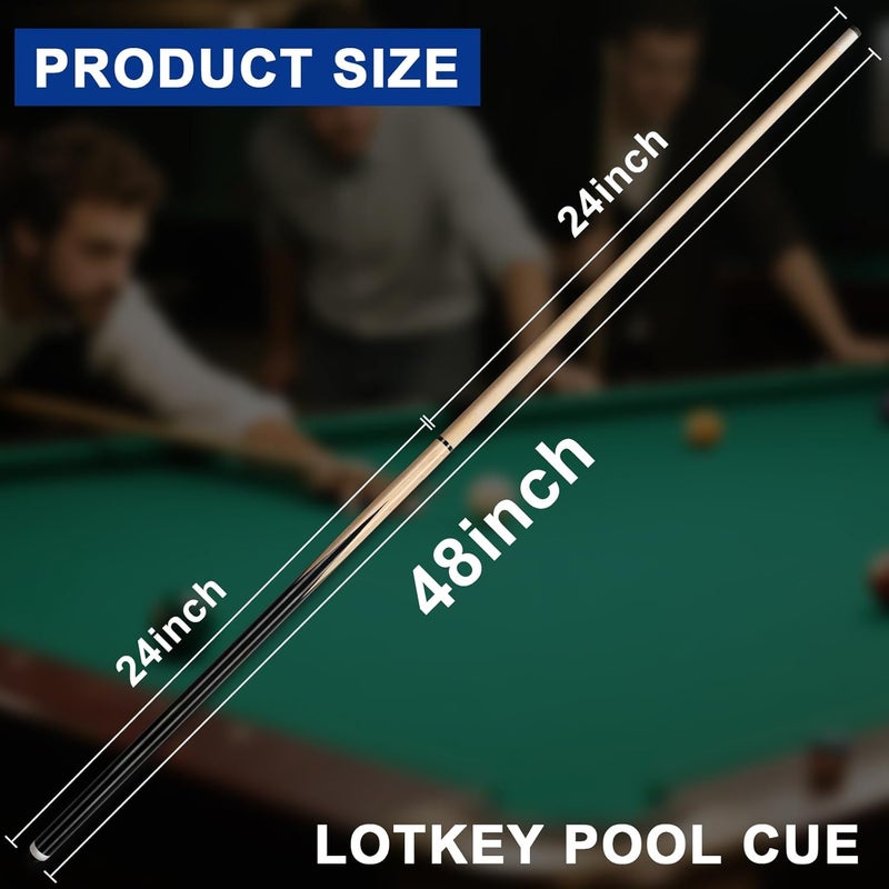 LOTKEY Pool Cue Stick,58"/48"/42" Pool Cue Set of 4/2 Billiard Cues Sticks for Professional,Pool Sticks for Adults 14 15 20 21oz House Bar with 2 Billiard Chalk - Image 4